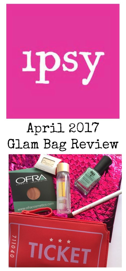 Ipsy Glam Bag Review April 2017 | AlwaysMovingMommy.com | Ipsy's monthly Glam Bag subscription lets you try five new products without blowing your budget.