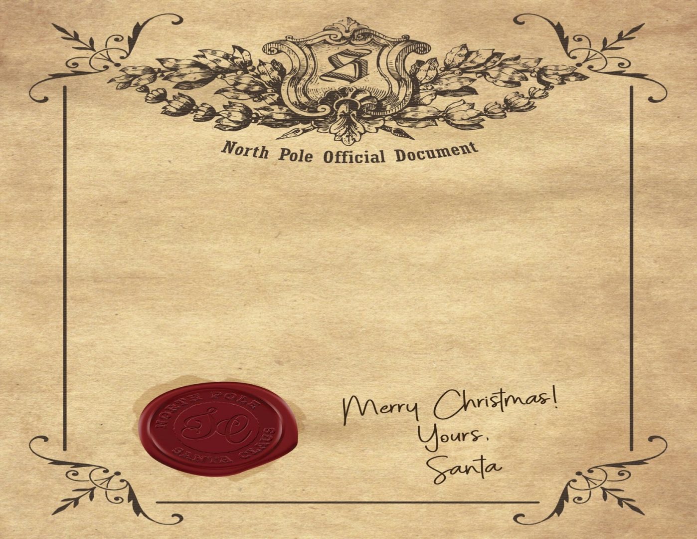 Official North Pole Santa Certificate | AlwaysMovingMommy.com