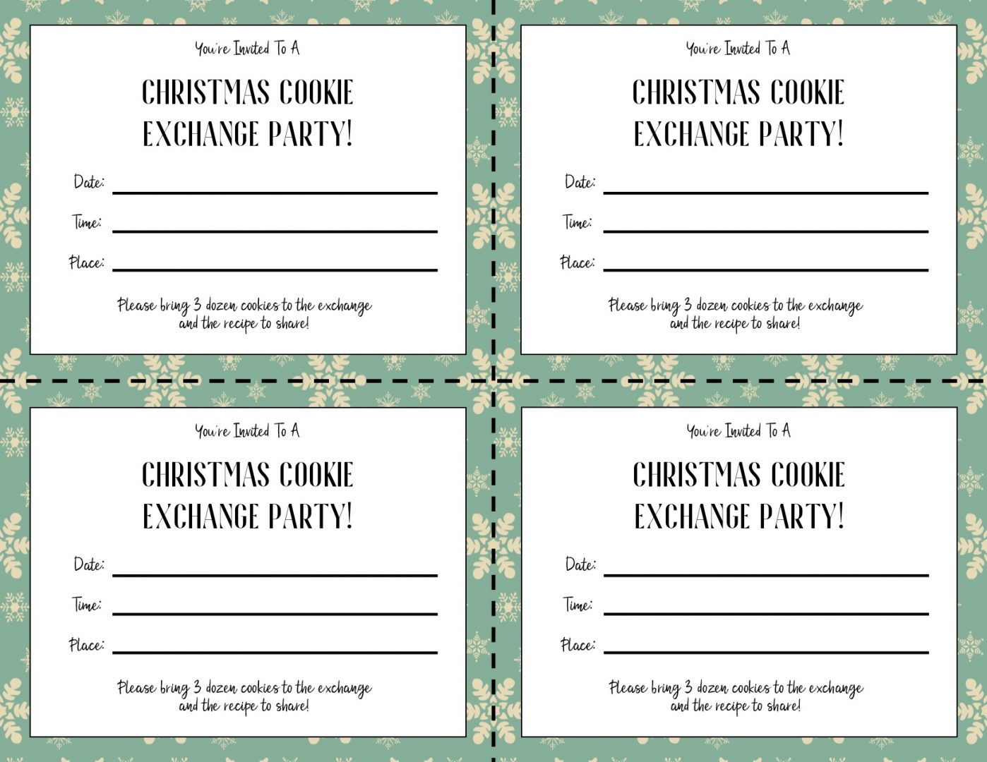 Hosting a Christmas Cookie Exchange with Free Printables | AlwaysMovingMommy.com