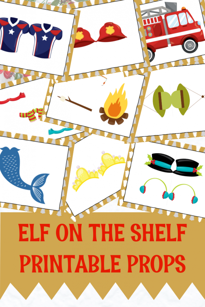 Free Elf on the Shelf mermaid props | Always Moving Mommy