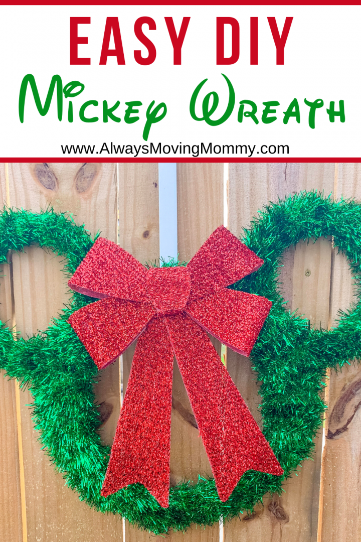 Easy DIY Mickey Wreath | AlwaysMovingMommy.com