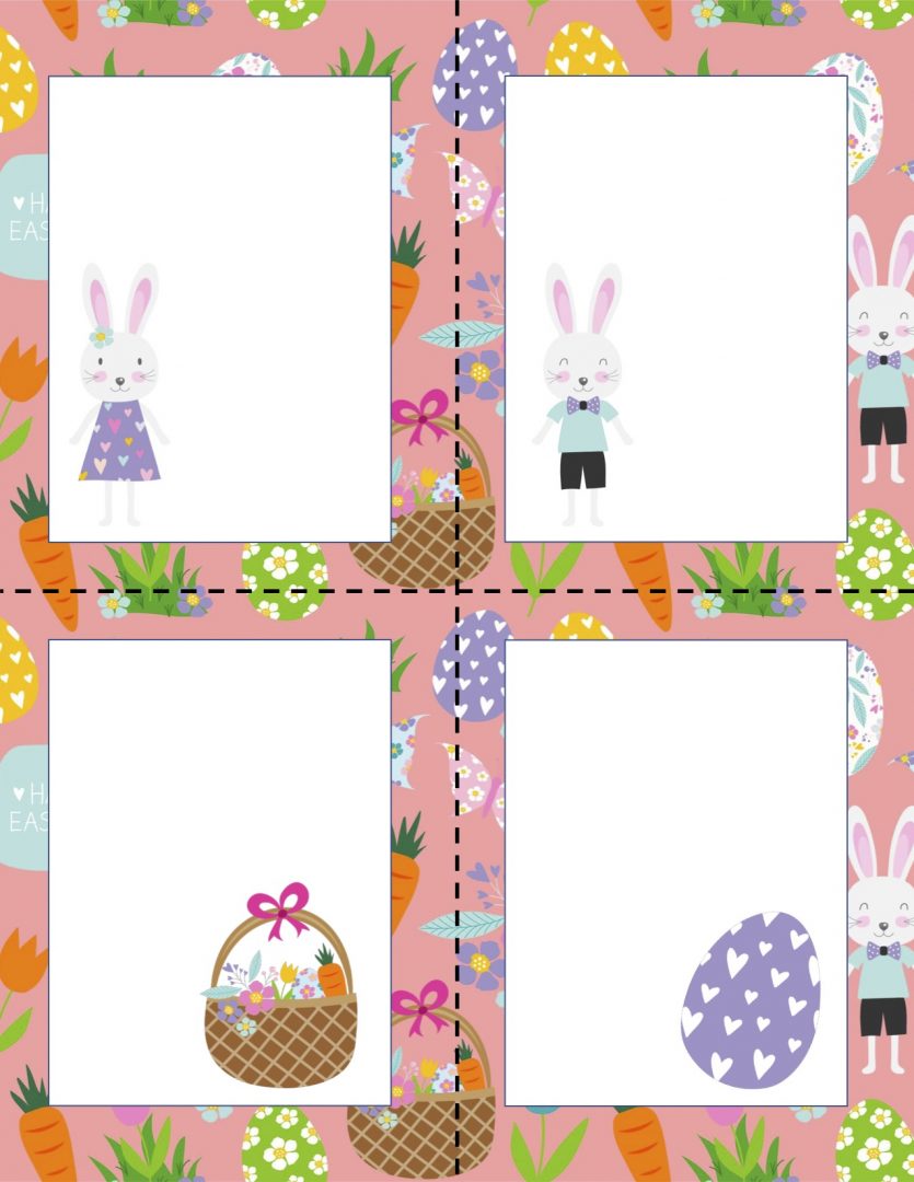 Free Easter Printable Note Cards